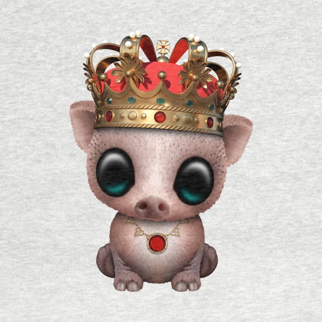 Cute Royal Pig Wearing Crown by jeffbartels